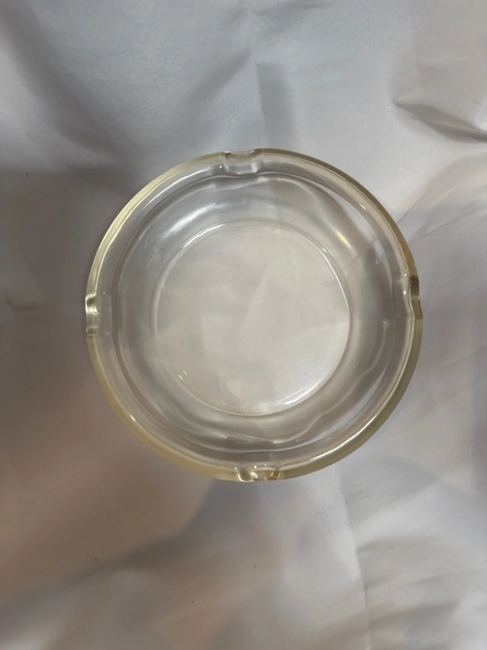 Ashtray Cigar Groves Clear Glass Vintage 6 Inches Round Mid 20th Century